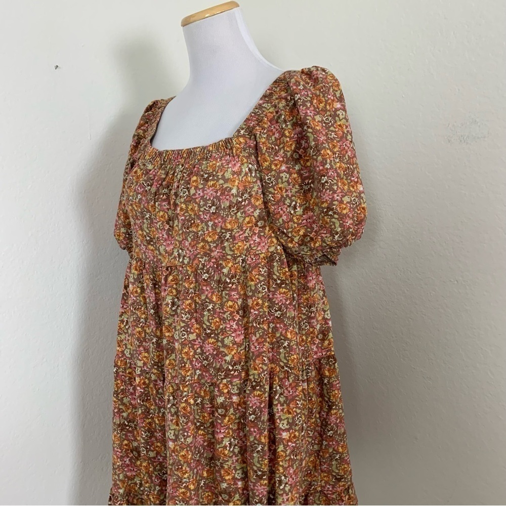 Wild Fable Floral Tiered Mini Dress Women’s M Coquette Cottage Boho Sundress - Picture 14 of 15